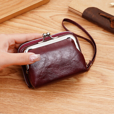 Modni novčanici i torbice PU kožna torbica za novac Ženska kratka torbica s kopčom Držači kartica za male kovanice Plava crvena spojka Novi ženski novčanik