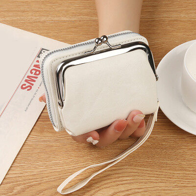 Modni novčanici i torbice PU kožna torbica za novac Ženska kratka torbica s kopčom Držači kartica za male kovanice Plava crvena spojka Novi ženski novčanik