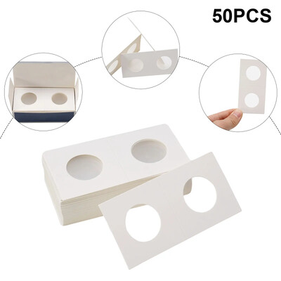 50PCS 17.5~40mm Držač za novčiće Držač za marke Kutija za pohranu Držači za pohranu Kutija Kvadratna kartonska kutija Dijelovi kućanskih potrepština