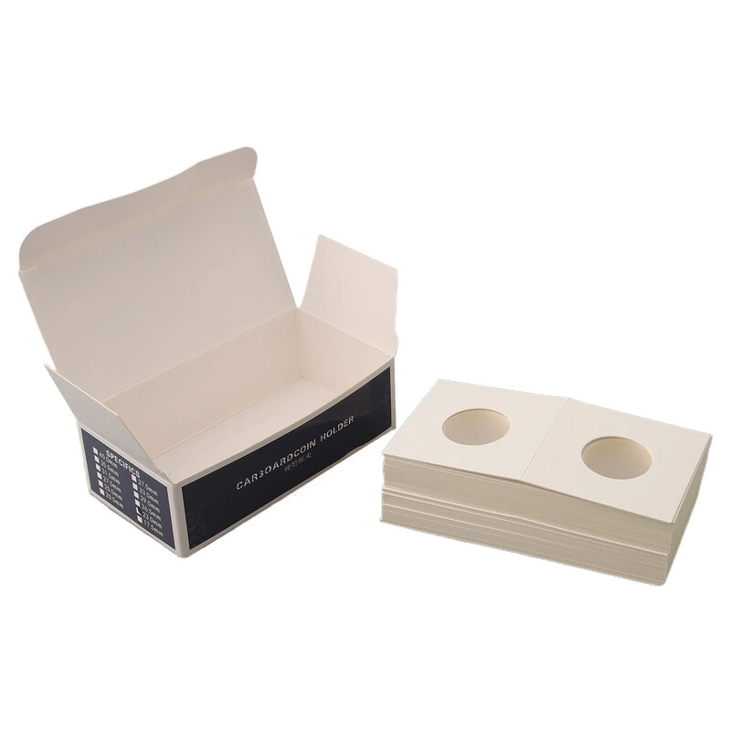 50PCS 17.5~40mm Držač za novčiće Držač za marke Kutija za pohranu Držači za pohranu Kutija Kvadratna kartonska kutija Dijelovi kućanskih potrepština