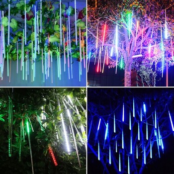 LED Meteor Shower Rain Lights Αδιάβροχο που πέφτει Raindrop Fairy String Light για Χριστουγεννιάτικο γιορτινό πάρτι Διακόσμηση βεράντας 30/50CM