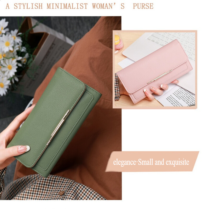 Marka Luksuzni ženski novčanik Dugačka torbica Spojka velikog kapaciteta Ženski novčanici Ženska torba za telefon Držač kartice