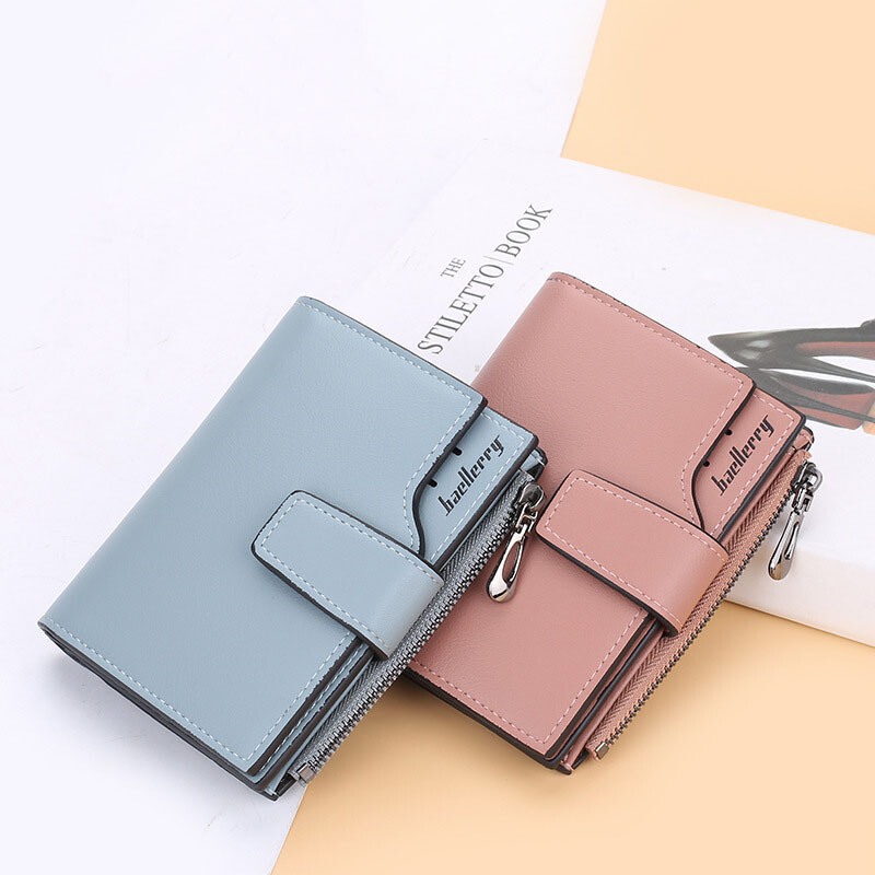 2024. Ženska nova torbica PU kožna modna kratka torbica s patentnim zatvaračem Korejska torbica Čvrsta torbica za više kartica Carteras Luksuzni