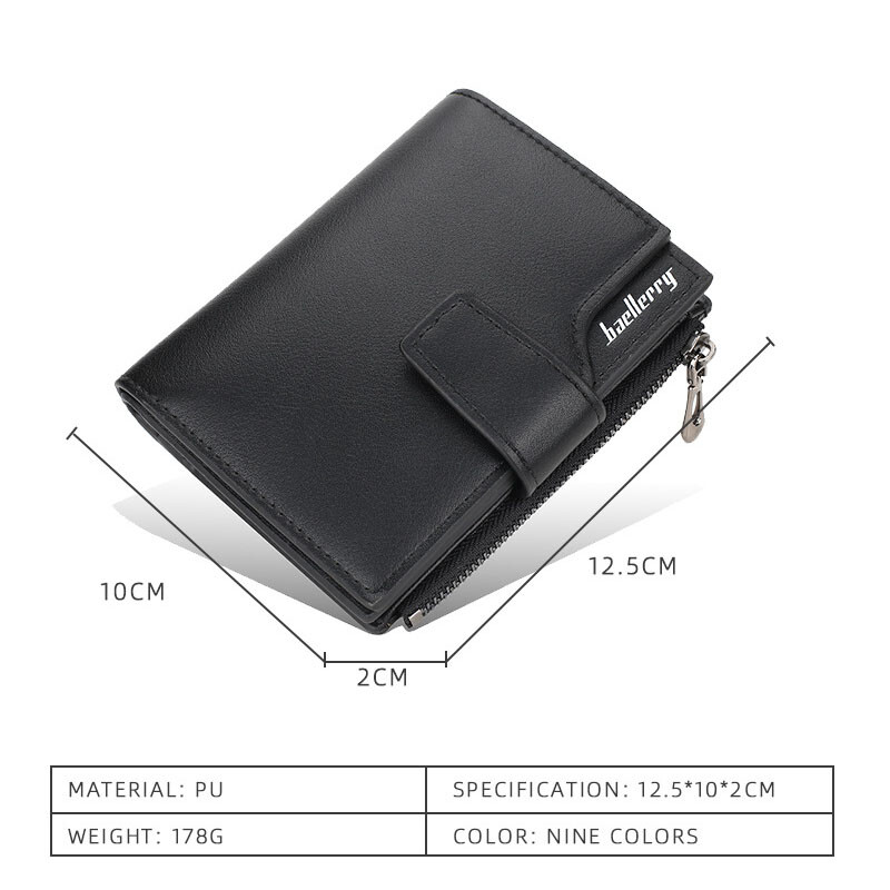2024. Ženska nova torbica PU kožna modna kratka torbica s patentnim zatvaračem Korejska torbica Čvrsta torbica za više kartica Carteras Luksuzni