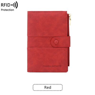 Αντικλεπτικά πορτοφόλια διαβατηρίων RFID Πολυλειτουργικό πακέτο ταυτότητας φακέλου Unisex Τσάντα ταξιδιού με φερμουάρ Πορτοφόλι εισιτήριο Θήκη κέρματος