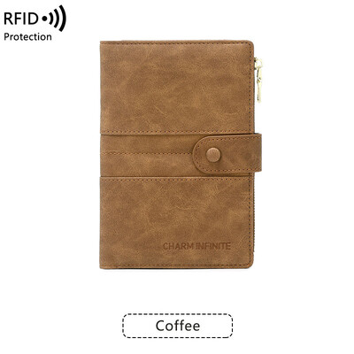 Αντικλεπτικά πορτοφόλια διαβατηρίων RFID Πολυλειτουργικό πακέτο ταυτότητας φακέλου Unisex Τσάντα ταξιδιού με φερμουάρ Πορτοφόλι εισιτήριο Θήκη κέρματος
