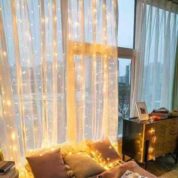 Νεράιδα LED String Light Γιρλάντα USB Remote Curtain Χριστουγεννιάτικα Φωτάκια για Πρωτοχρονιά Διακόσμηση Γάμου Κρεβατοκάμαρας 6M 4M 3M