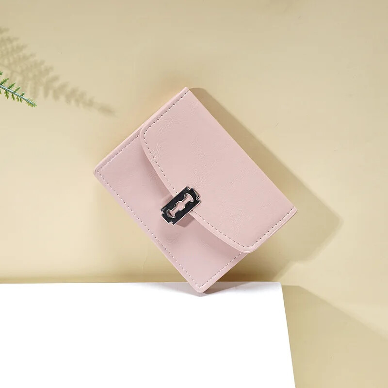2024 m. Naujo „Nichedesign“ prekės ženklo moteriška piniginė klasikinė paprasta monetų piniginė, daugiaspalvė korėjietiško stiliaus užsegama sagtimi