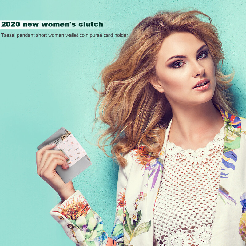 Korejska kožna spojka s resicama, ženska kratka torbica, držač kartice, mali novčanik