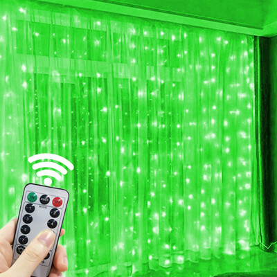 8 módú távirányítós USB Festoon LED zsinóros fény karácsonyi tündérfüzér függönyfény dekor otthoni nyaraláshoz dekoratív újévi lámpa