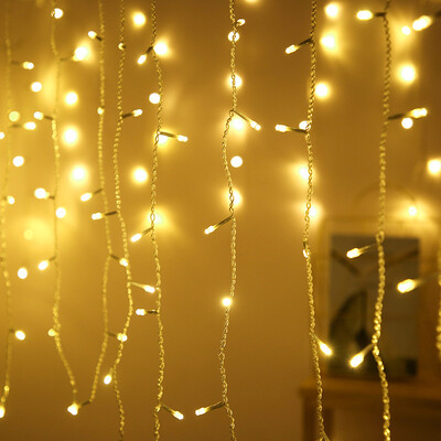 Lumini pentru fulgi de zăpadă de Crăciun Cortina luminoasă Cascada Decorație în aer liber 5M Droop Fairy Led Lumini pentru petrecere în grădină de vacanță