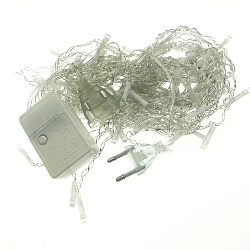 Cortina LED Ghirțuri 220V 5m 96 Leduri Ghirlandă de Crăciun LED Faiy Crăciun Petrecere Grădină Etapă Lumină decorativă în aer liber