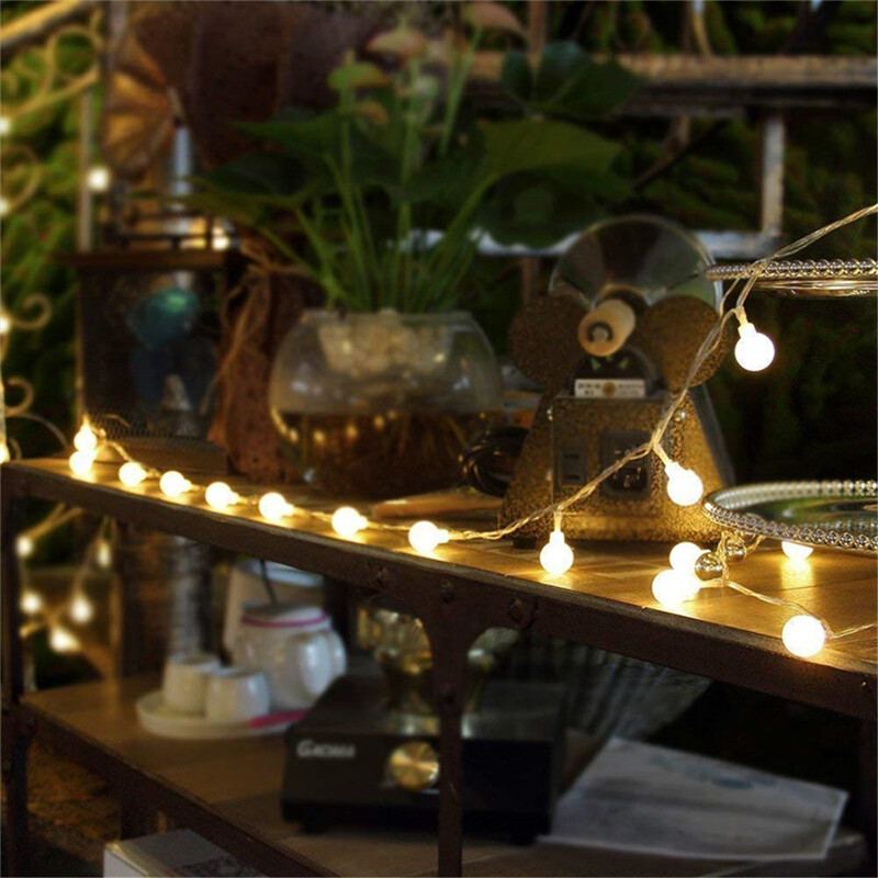 5M USB napajanje 50 kuglica LED svjetiljke s vijencem Svjetla vodootporna vanjska svjetiljka Svadbeni vrt Vilinska svjetla Božićni ukras
