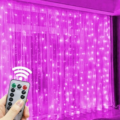 LED-kardinavalgustid USB-toitel kaugjuhtimispuldiga Pühade pulmade siseruumides magamistoa peovalgustid jõulukaunistused koju