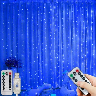8 módú karácsonyi otthoni ünnepi dekoráció LED-füzér tündérfény 6M USB függönyfüzér lámpa Esküvői 2025 újévi parti dekoráció
