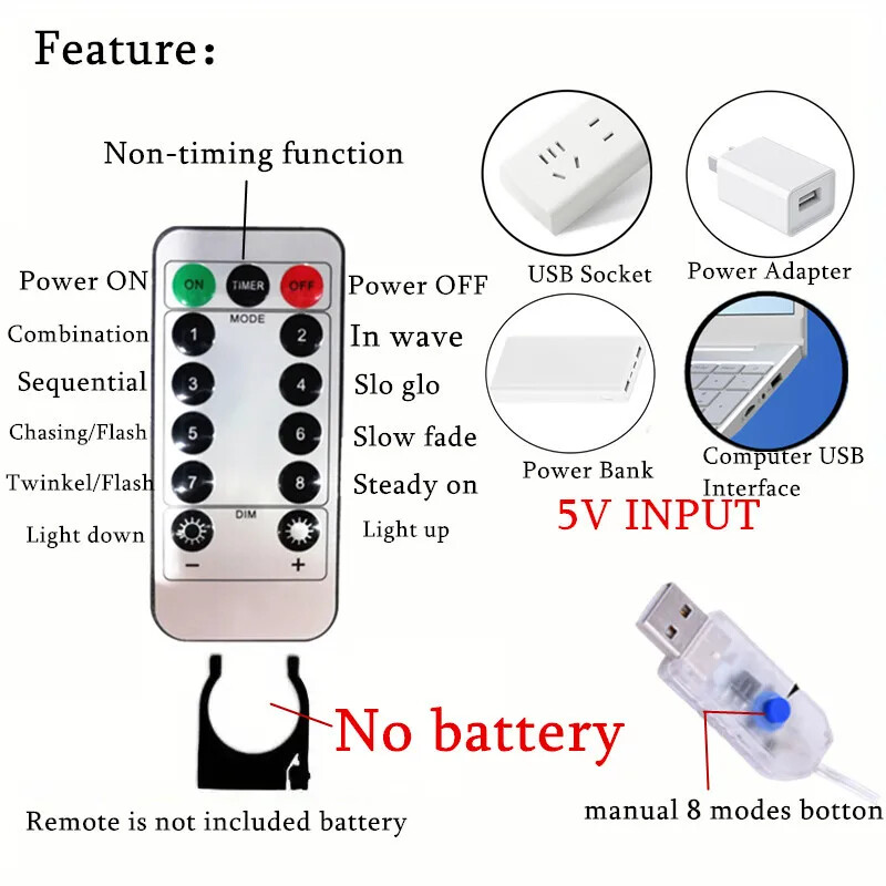 8 módú karácsonyi otthoni ünnepi dekoráció LED-füzér tündérfény 6M USB függönyfüzér lámpa Esküvői 2025 újévi parti dekoráció