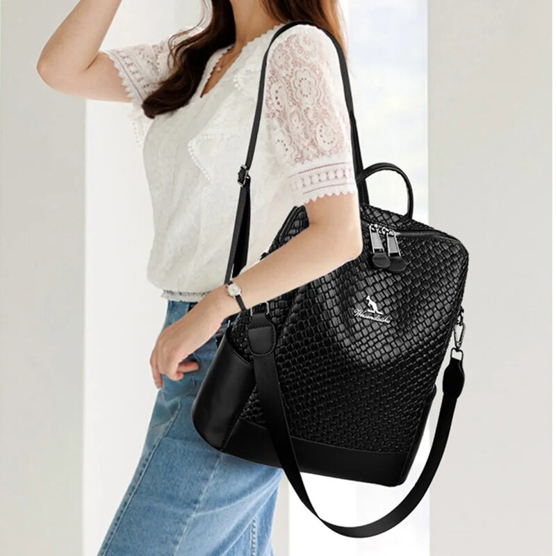 Višenamjenski putni ruksak protiv krađe, luksuzni ženski dizajnerski ruksak visokog kapaciteta, kožni ruksak visoke kvalitete