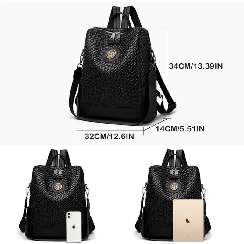 Višenamjenski putni ruksak protiv krađe, luksuzni ženski dizajnerski ruksak visokog kapaciteta, kožni ruksak visoke kvalitete