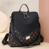 Retro ženska dvonamjenska protuprovalna torba s najlonskim printom velikog kapaciteta, ruksak za putovanja na otvorenom, slobodno vrijeme i modni ruksak