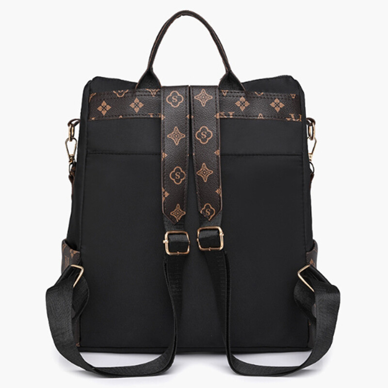 Retro ženska dvonamjenska protuprovalna torba s najlonskim printom velikog kapaciteta, ruksak za putovanja na otvorenom, slobodno vrijeme i modni ruksak