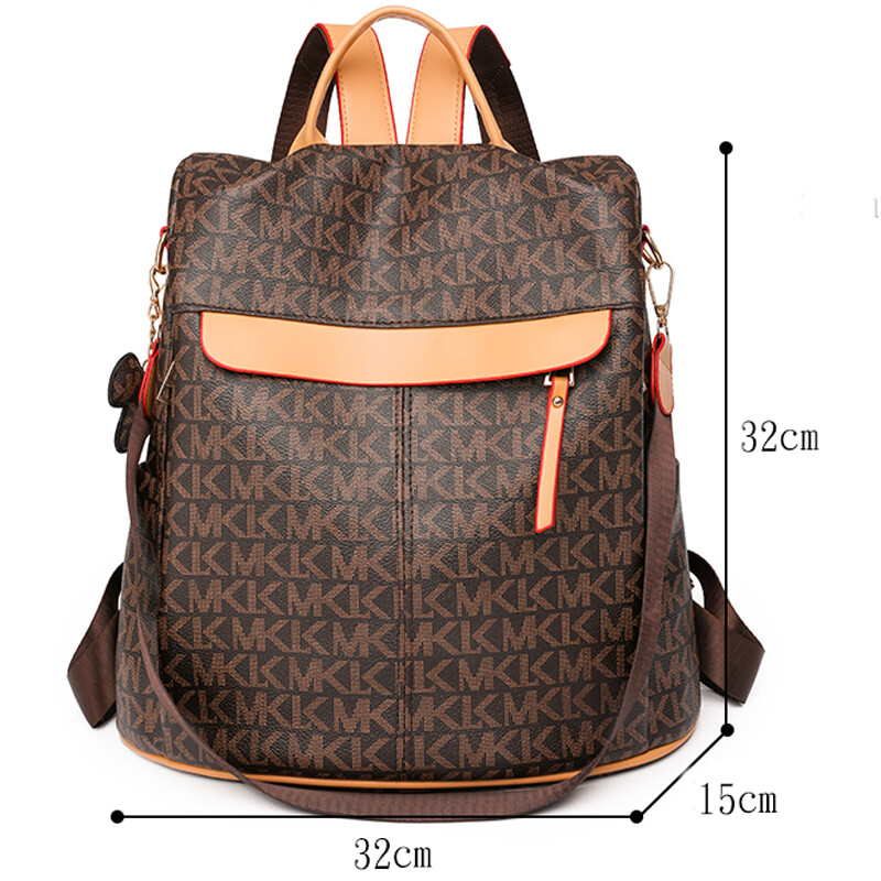 2024. Novi ženski modni ruksak Školske torbe od meke kože velikog kapaciteta bijeli putni ruksak Mochila ruksak s uzorkom slova