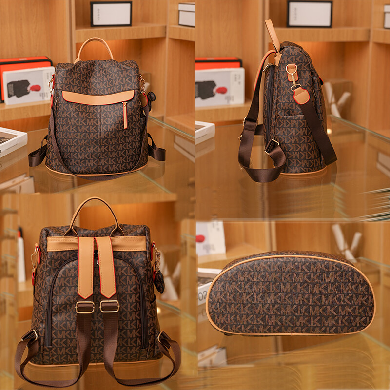 2024. Novi ženski modni ruksak Školske torbe od meke kože velikog kapaciteta bijeli putni ruksak Mochila ruksak s uzorkom slova