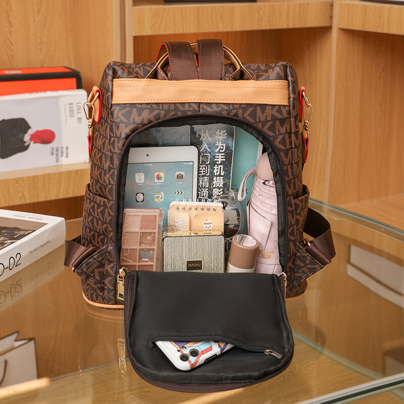 2024. Novi ženski modni ruksak Školske torbe od meke kože velikog kapaciteta bijeli putni ruksak Mochila ruksak s uzorkom slova