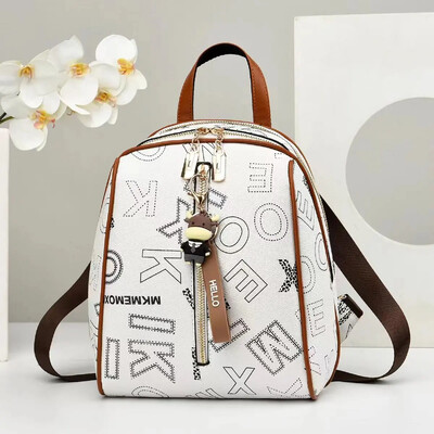 Moteriška kuprinė mada Apsaugos nuo vagystės mokyklinis krepšys, dizaineris spausdinamas oda Moteriška didelės talpos kelioninė rankinė ant pečių Moteriškas krepšys