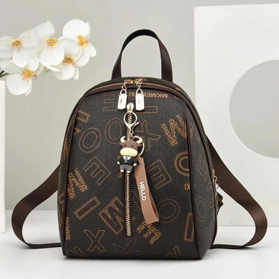 Moteriška kuprinė mada Apsaugos nuo vagystės mokyklinis krepšys, dizaineris spausdinamas oda Moteriška didelės talpos kelioninė rankinė ant pečių Moteriškas krepšys