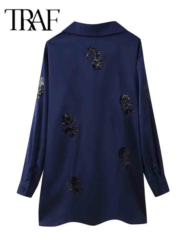 TRAF flitteres nadrág szettek nőknek 2 részes 2024 új divat szatén kimonó kabát női öltöny elegáns kétrészes szett női ruha