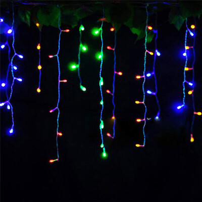 Božićna svjetla Vanjska dekoracija 5 metara spuštena 0,3-0,5 m Led zavjesa Icicle String Lights Novogodišnja svadba Girlland Light