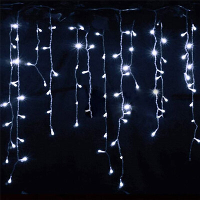 Božićna svjetla Vanjska dekoracija 5 metara spuštena 0,3-0,5 m Led zavjesa Icicle String Lights Novogodišnja svadba Girlland Light