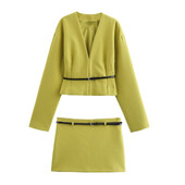 2024 RARF őszi új stílusú európai és amerikai divat niche temperamentum öv öltöny jüan öv félszoknya szett