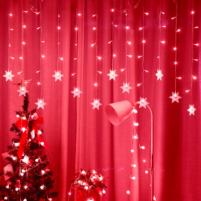 3.2M božićno svjetlo Led pahulja zavjesa Icicle Fairy String Lights Vanjski vijenac za kućnu zabavu u vrtu Novogodišnja dekoracija