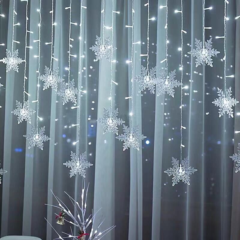 3.2M božićno svjetlo Led pahulja zavjesa Icicle Fairy String Lights Vanjski vijenac za kućnu zabavu u vrtu Novogodišnja dekoracija