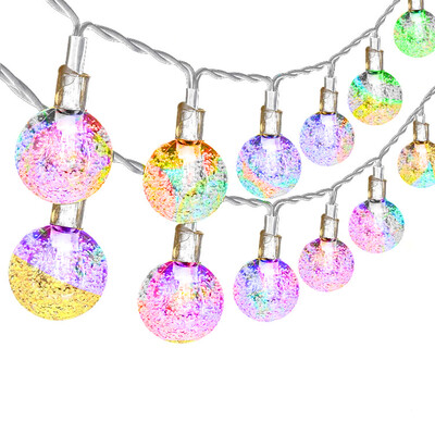 USB 2m Minge de cristal de Crăciun șir de lumină Fulg de zăpadă brad de Crăciun Bec Ghirlanda de lumini pentru petrecere acasă nuntă decorare de Crăciun