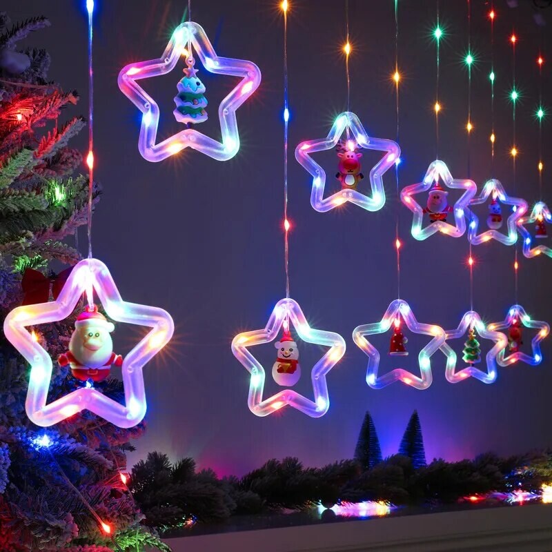 10LED Kalėdų pasakų lemputės Kalėdų Senelio lango dekoravimas Šviesų stygos Kalėdų dovana Navidad Naujųjų Metų namų dekoravimas