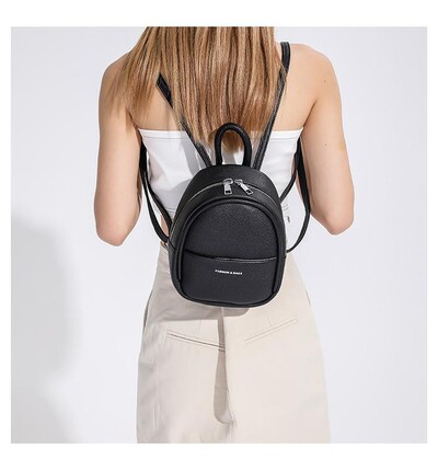 Mini ruksak za žene 2023. modna plava crna pu kožna torba na rame za tinejdžerice Mali ruksak studentski školski ruksak