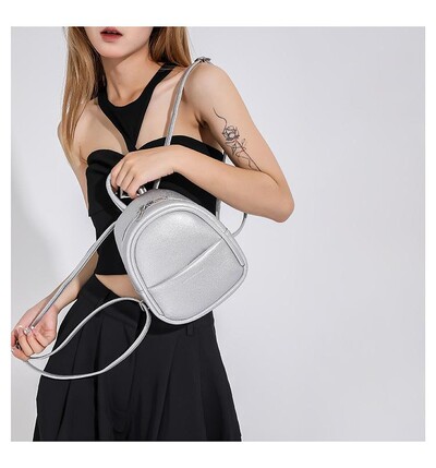 Mini ruksak za žene 2023. modna plava crna pu kožna torba na rame za tinejdžerice Mali ruksak studentski školski ruksak