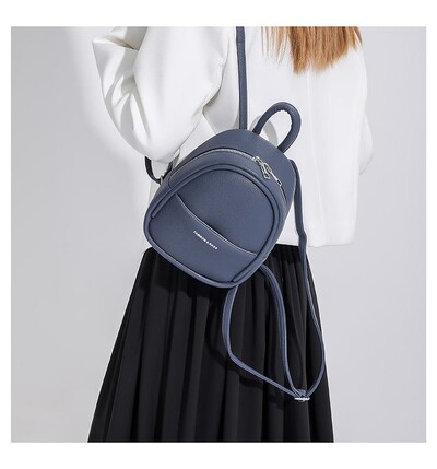 Mini ruksak za žene 2023. modna plava crna pu kožna torba na rame za tinejdžerice Mali ruksak studentski školski ruksak