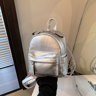 Ženski mini ruksaci od PU kože 2024 Y2K korejski modni jednobojni ruksak Ženski putni jednostavni ruksaci Torba preko ramena