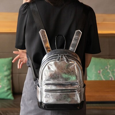 2024-es új hátizsákok női hátizsák koreai ezüst hátizsák Niche textúrájú hátizsák Trend szabadidő sokoldalú, többvégű utazótáskák