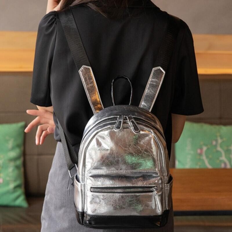 2024-es új hátizsákok női hátizsák koreai ezüst hátizsák Niche textúrájú hátizsák Trend szabadidő sokoldalú, többvégű utazótáskák
