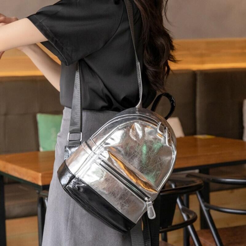 2024-es új hátizsákok női hátizsák koreai ezüst hátizsák Niche textúrájú hátizsák Trend szabadidő sokoldalú, többvégű utazótáskák