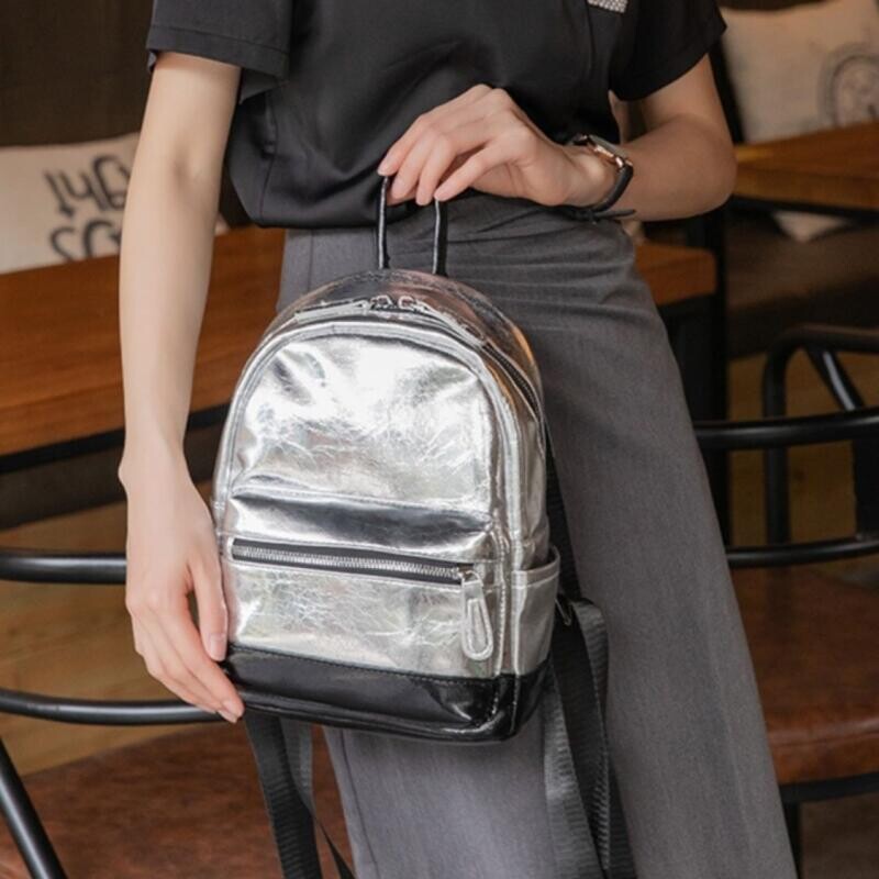 2024-es új hátizsákok női hátizsák koreai ezüst hátizsák Niche textúrájú hátizsák Trend szabadidő sokoldalú, többvégű utazótáskák