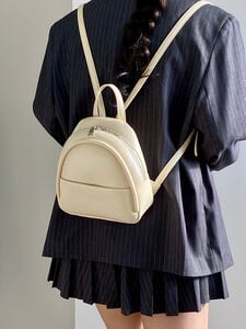 Jednobojni ženski mini ruksak, modna pu kožna ženska dvostruka torba na rame, jednostavne, ležerne, male ručne torbice, torbica