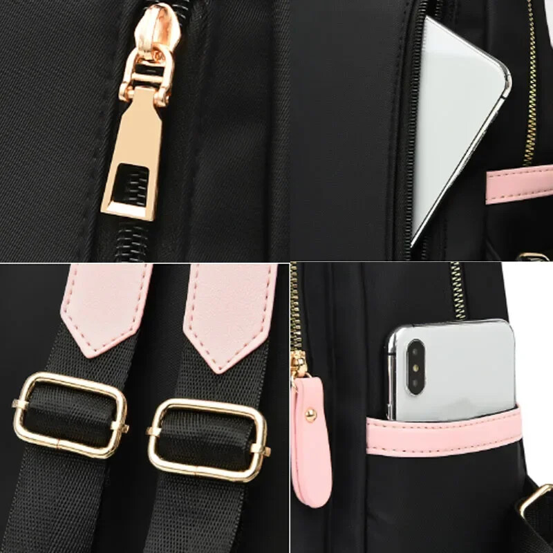 Ruksak kontrastne boje za žene Školske torbe velikog kapaciteta za tinejdžere Vodootporni Oxford putni ruksak Ruksak za djevojčice Bolsa