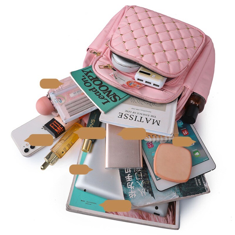 Rucsac clasic Vintage Rucsac din nailon Geanta de voiaj pentru femei Geanta de scoala solida ocazional Fata 2024 Rucsac pentru facultate de mare capacitate