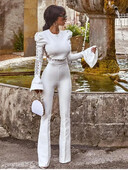 Ženski zimski stil, seksi crno-bijeli dvodijelni komplet zavoja dugih rukava, 2021. Modni ženski set slavnih dizajnera za zabavu