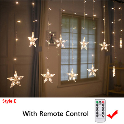 Ramadano puošmena 2024 m. Žvaigždžių mėnulio užuolaidos girliandos šviesos stygos pagalba EID Mubarakas namų arabų islamo musulmonų renginių vakarėliams